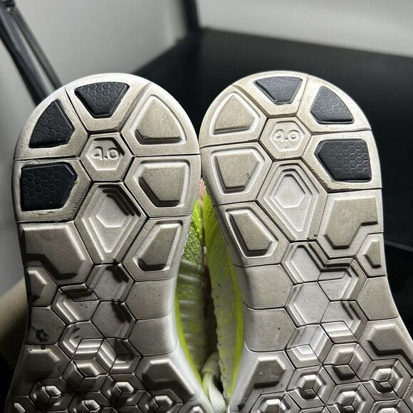 Nike Free 4.0 Flyknit Women's Size 7 Running Shoes Volt White - Picture 12 of 15